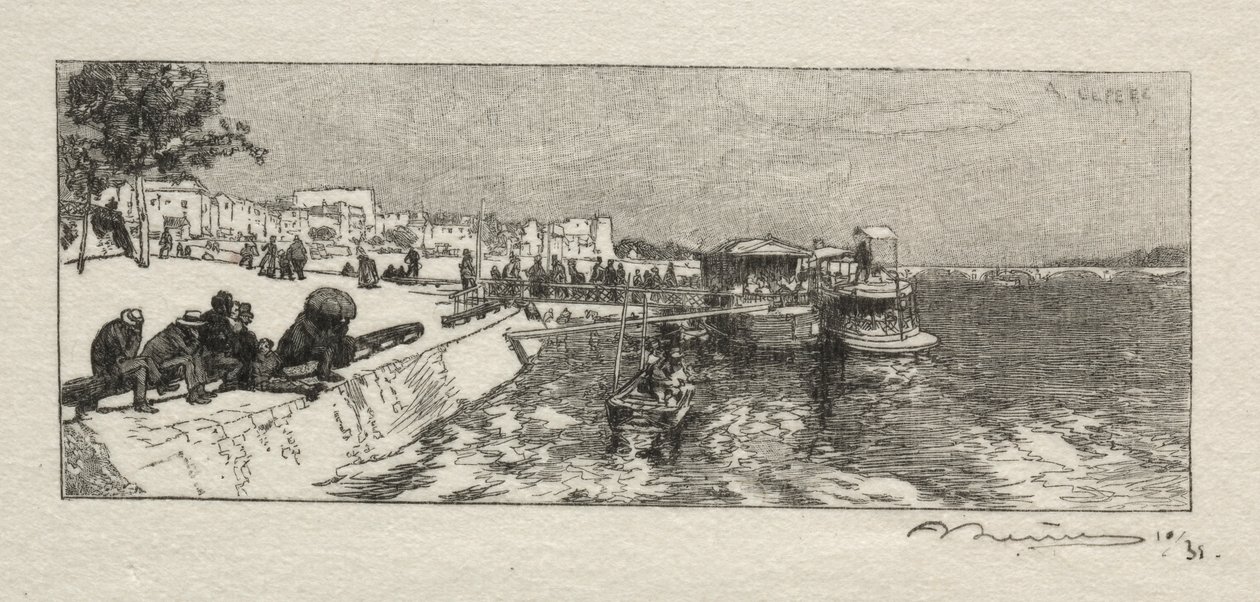 Anlegestelle in Bercy von Auguste Louis Lepère