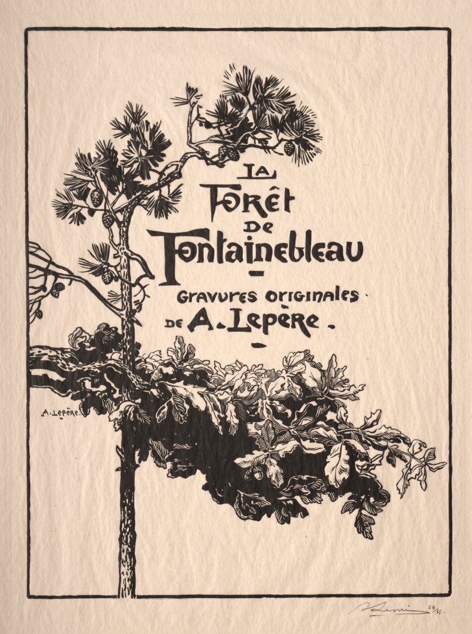 Fontainebleau: Frontispiz von Auguste Louis Lepère