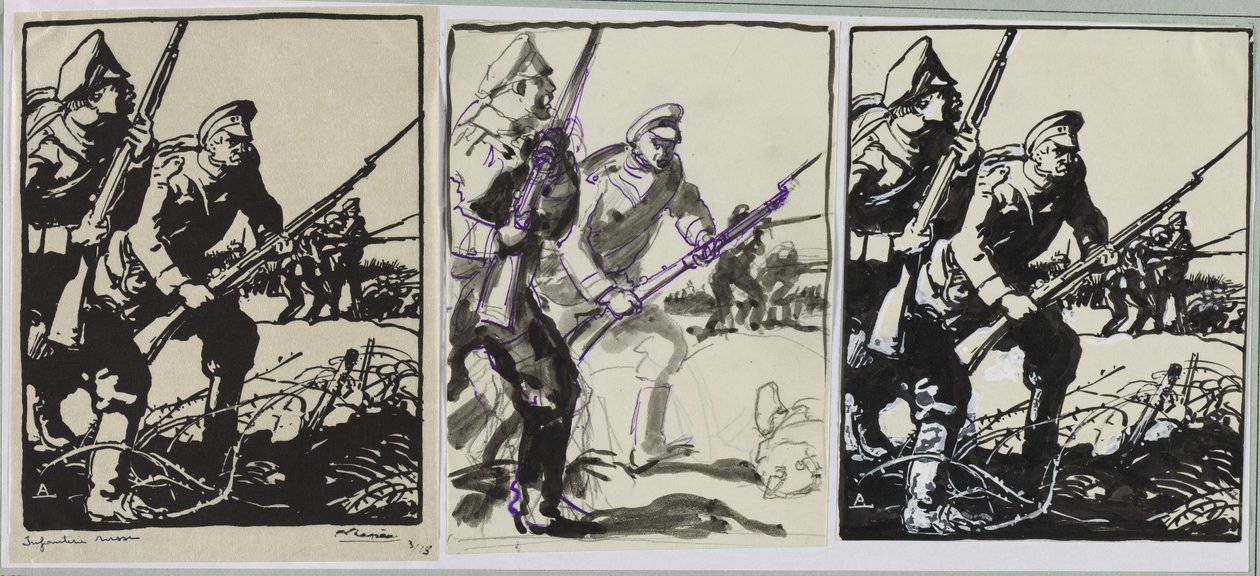 Russische Infanterie von Auguste Louis Lepère