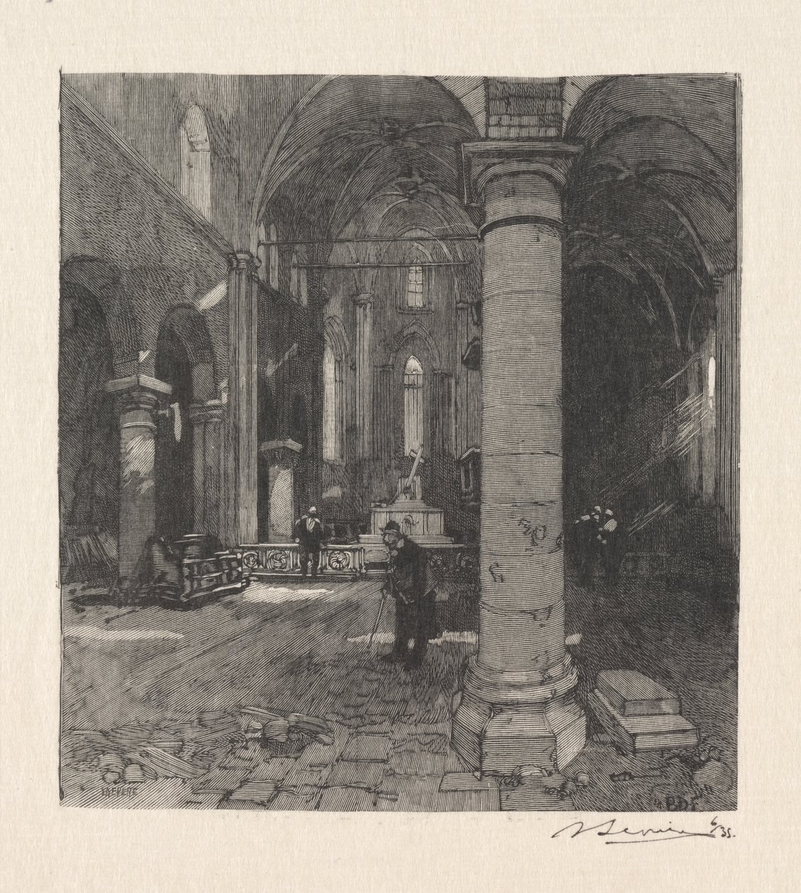 Innenraum der Kirche von Auguste Louis Lepère