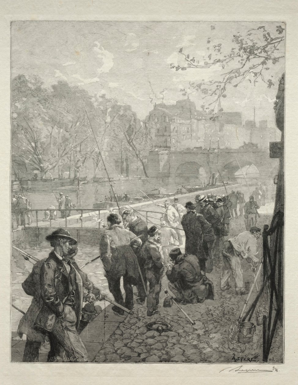 Die Schleuse von La Monnaie von Auguste Louis Lepère