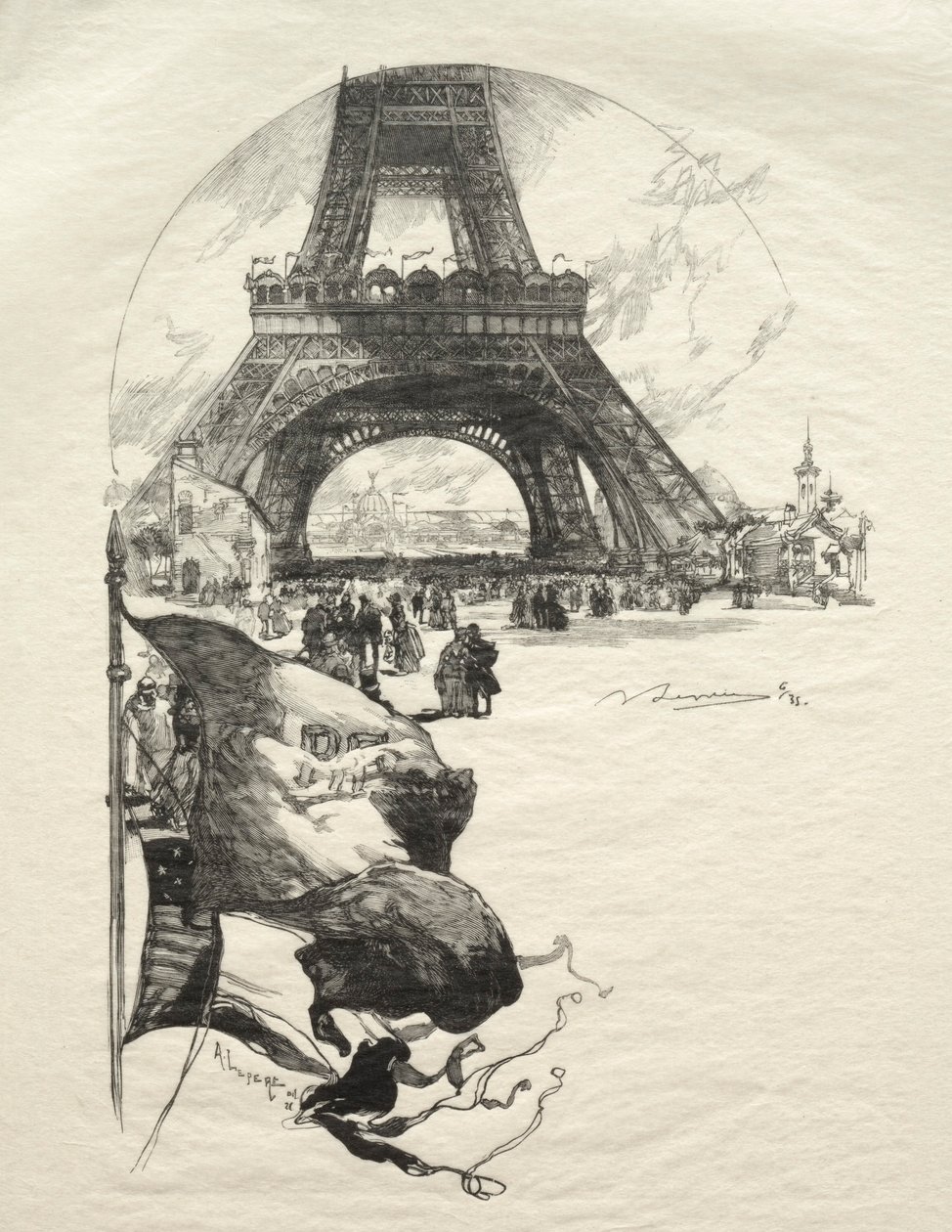 Der Eiffelturm von Auguste Louis Lepère