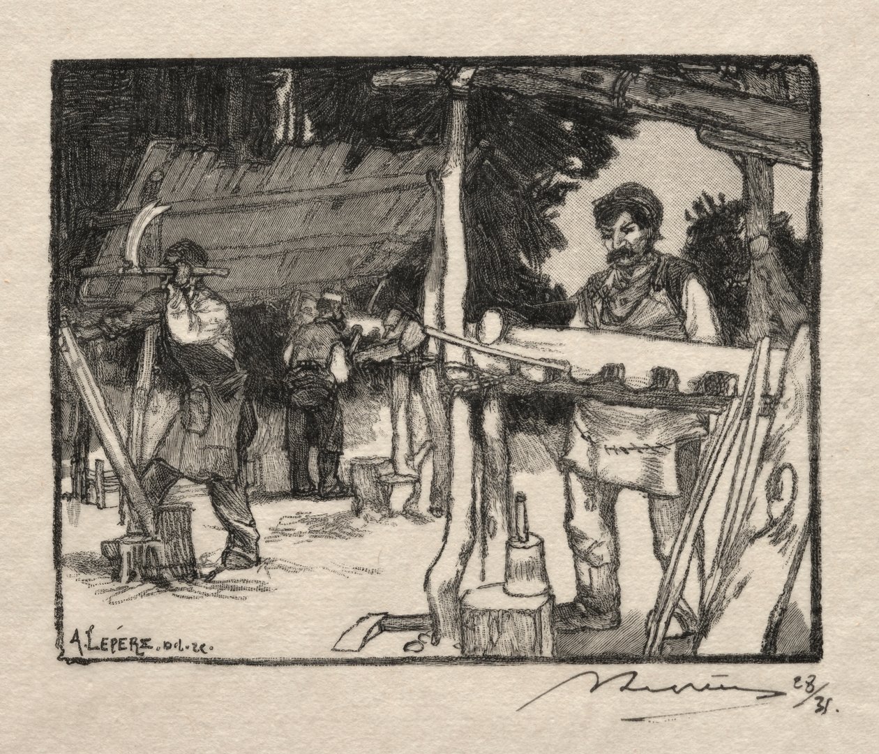 Der Lattenmacher von Auguste Louis Lepère