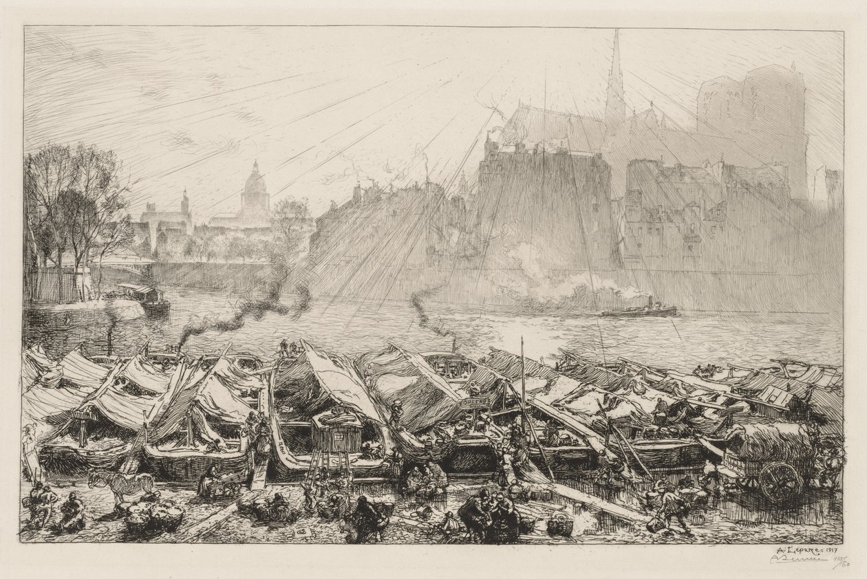 Le Grande Marché aux Pommes von Auguste Louis Lepère