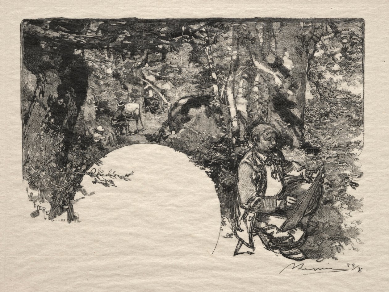 Die Maler, 1890 von Auguste Louis Lepère