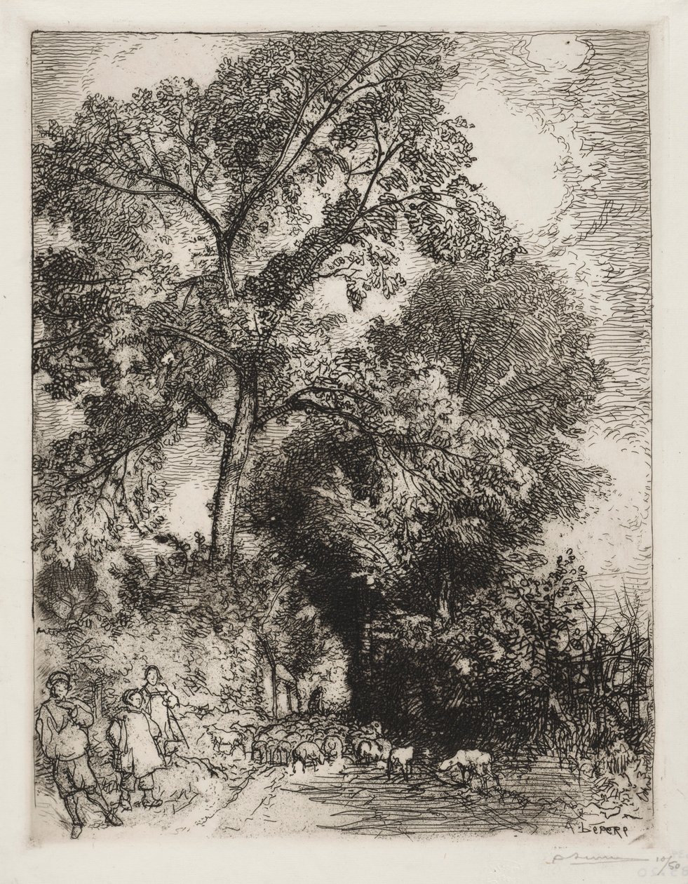 Le Retour du Troupeau, Crèvecœur, 1913 von Auguste Louis Lepère
