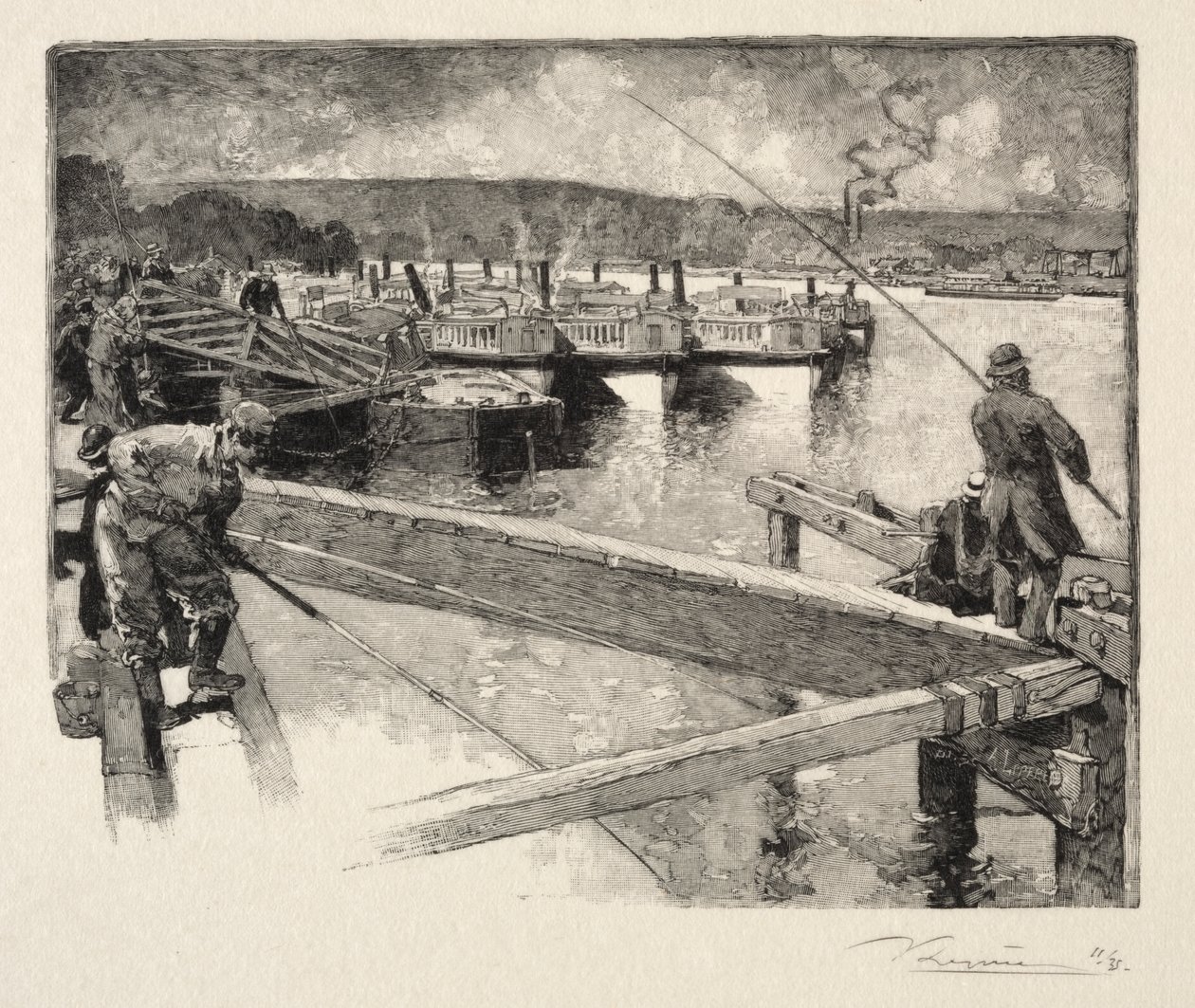 Das Boot-Omnibus-Garage von Auguste Louis Lepère