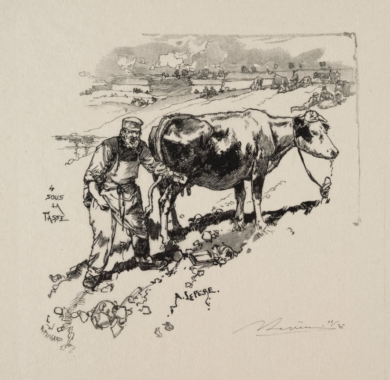 Der Milchhändler von Auguste Louis Lepère