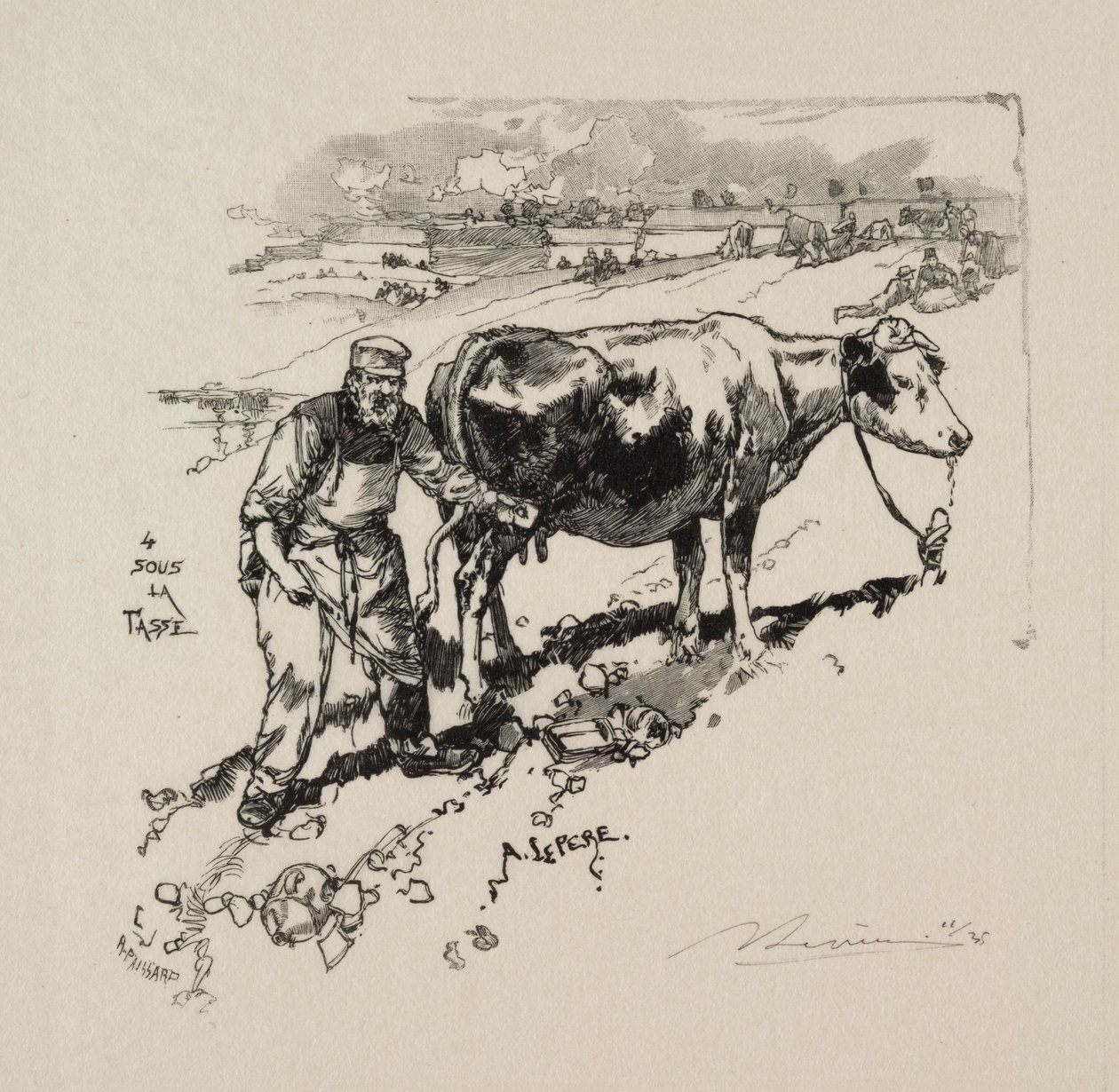 Der Milchhändler von Auguste Louis Lepère