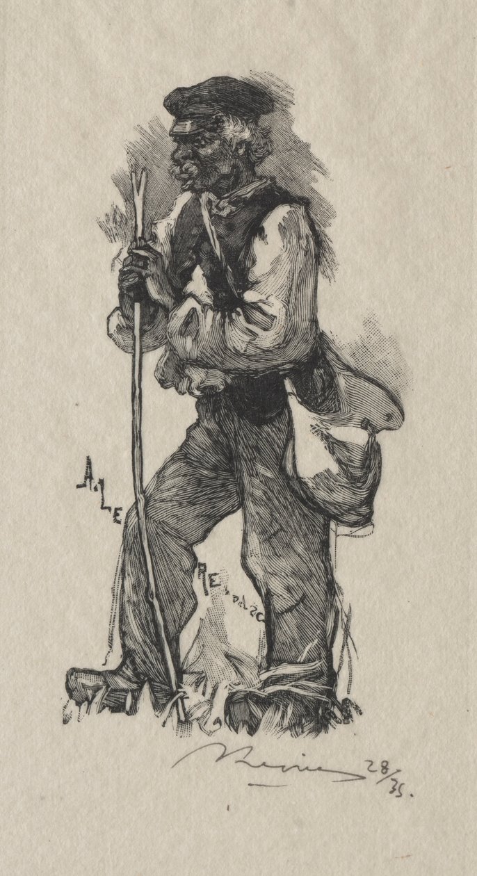 Der Schlangenfänger, 1889 von Auguste Louis Lepère