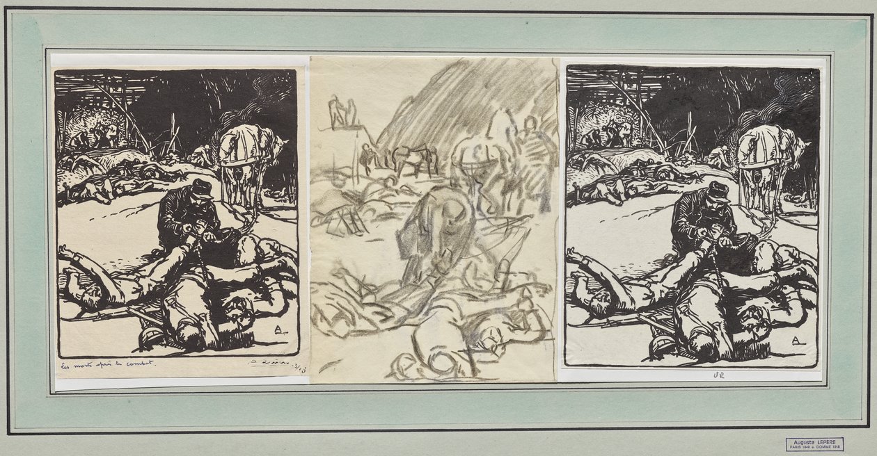 Die Toten nach dem Kampf von Auguste Louis Lepère