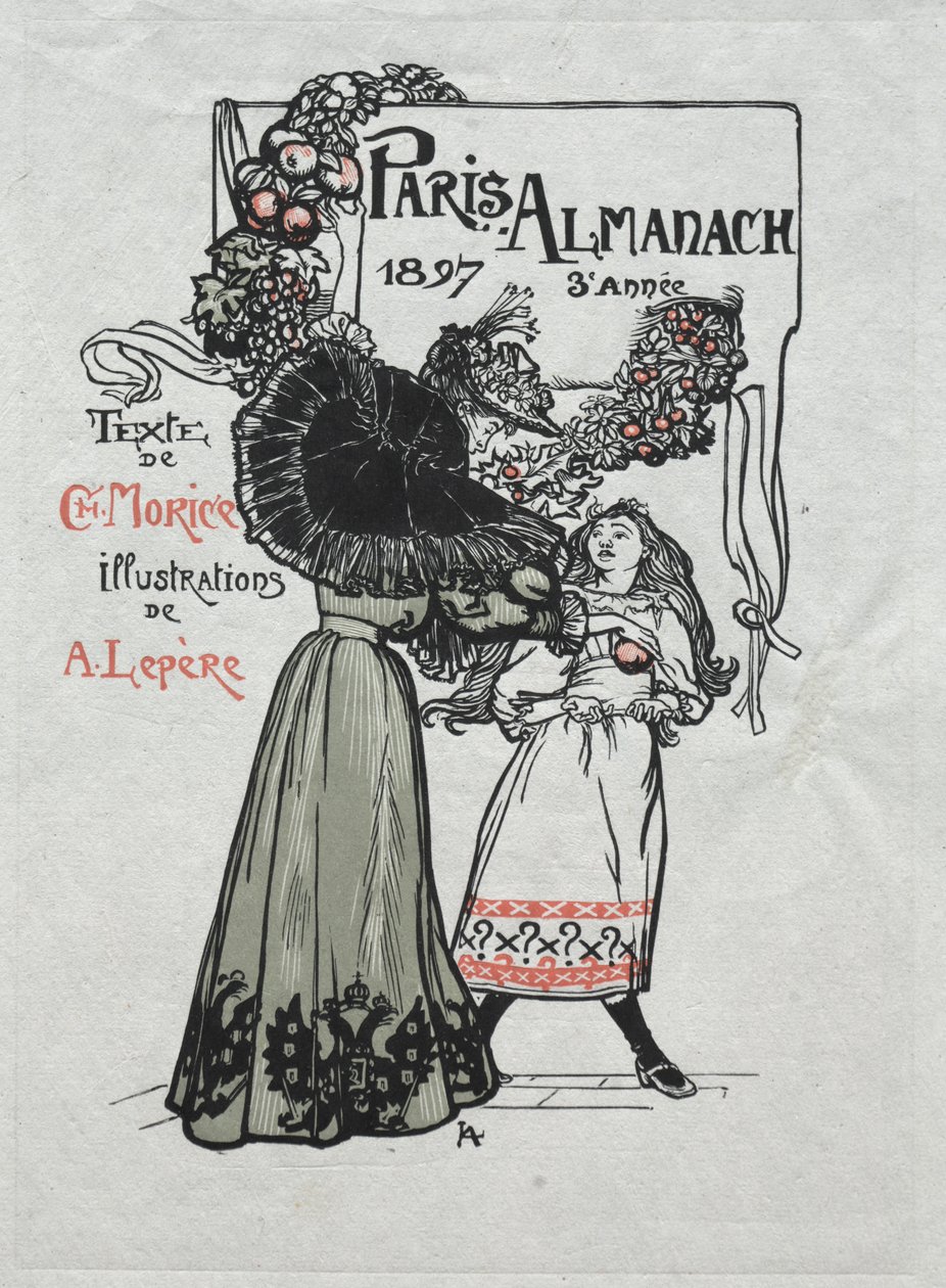 Pariser Almanach, 1897: Umschlag von Auguste Louis Lepère