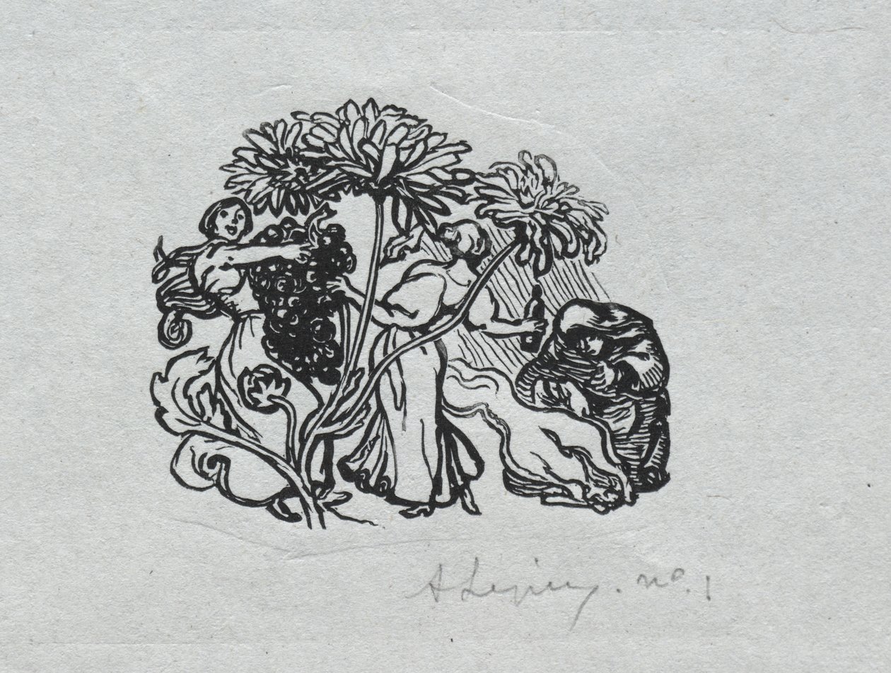 Pariser Almanach, 1897: Schlussstück, Herbst von Auguste Louis Lepère