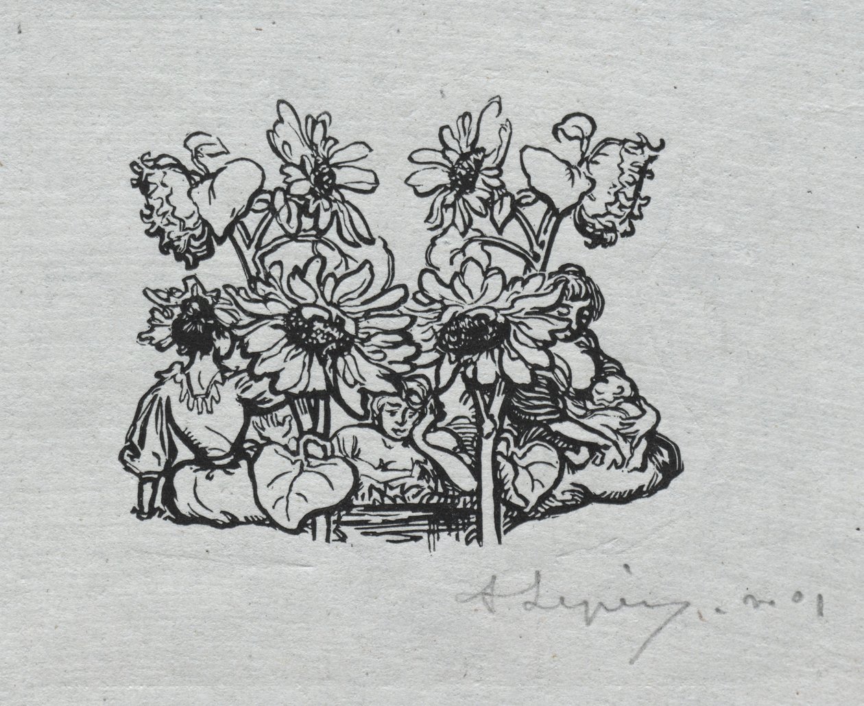 Pariser Almanach, 1897: Schlussstück, Sommer, 1897 von Auguste Louis Lepère
