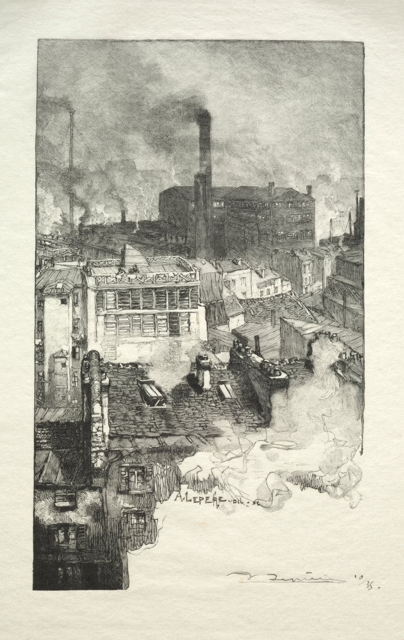 Viertel der Gobelins von Auguste Louis Lepère