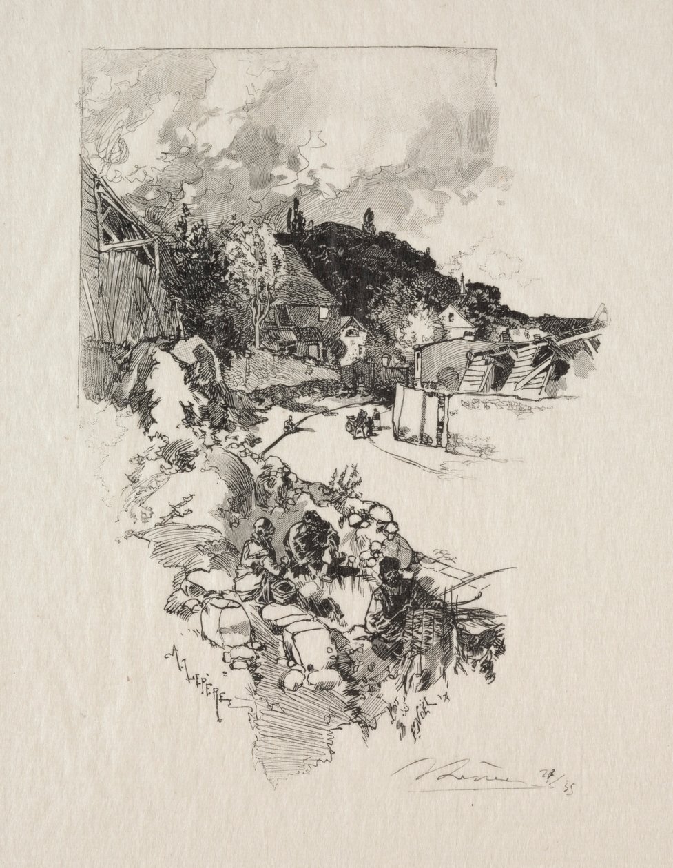 Route de Versailles von Auguste Louis Lepère