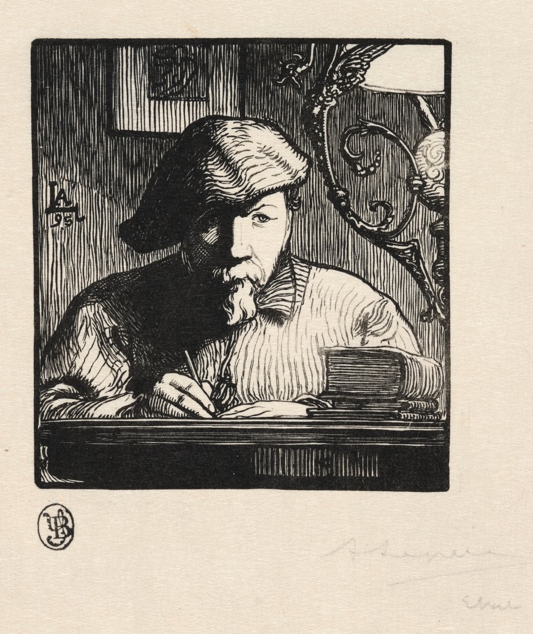 Selbstporträt, 1895 von Auguste Louis Lepère