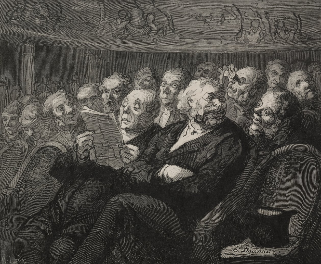 Das Theater: Der Orchestergraben von Auguste Louis Lepère