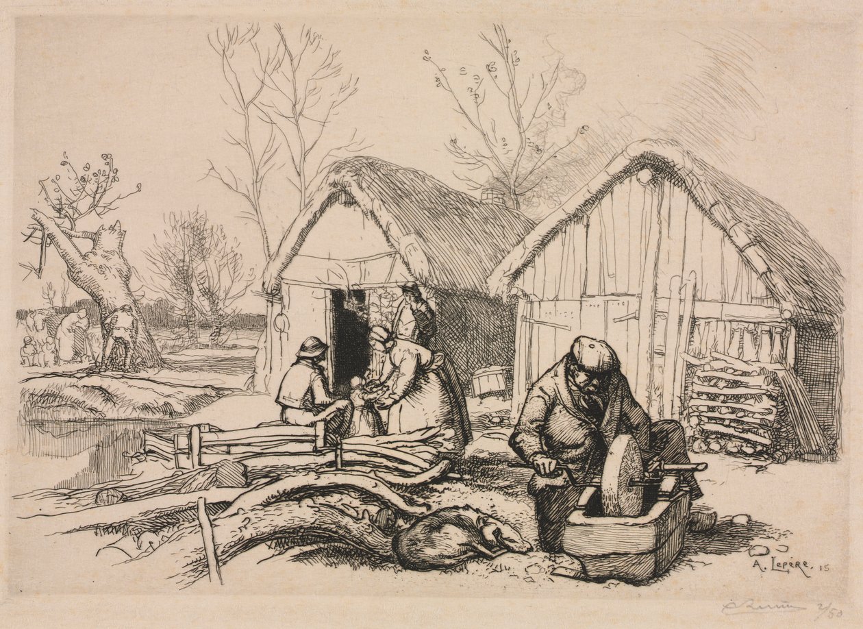 Das Haus des Holzfällers (Vendée) von Auguste Louis Lepère