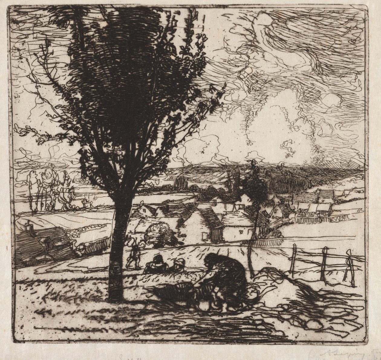 Veu de Jouy-le-Moutier, 1893 von Auguste Louis Lepère