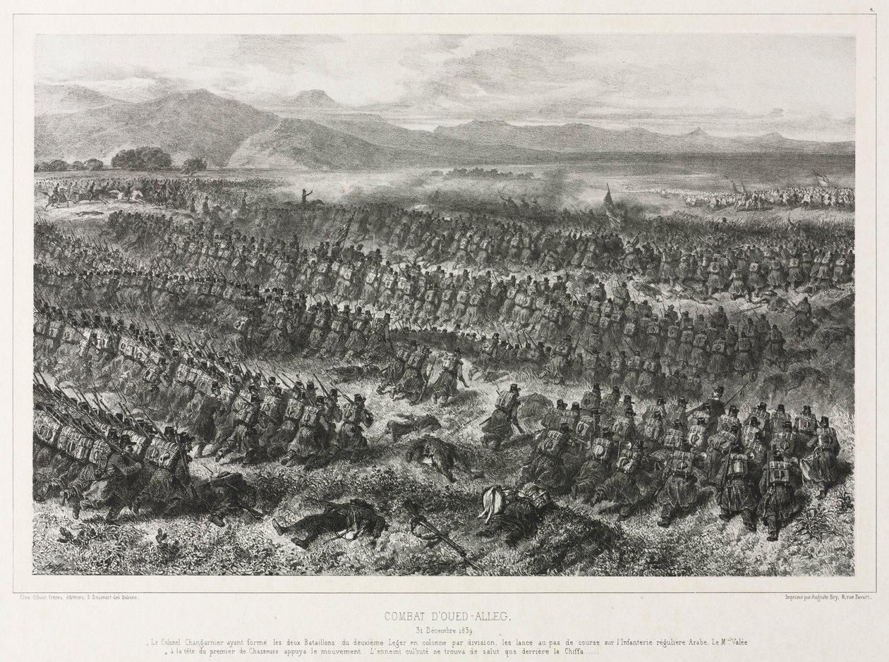 Kampf von Oued-alleg, 31. Dezember 1839, 1840 von Auguste Raffet