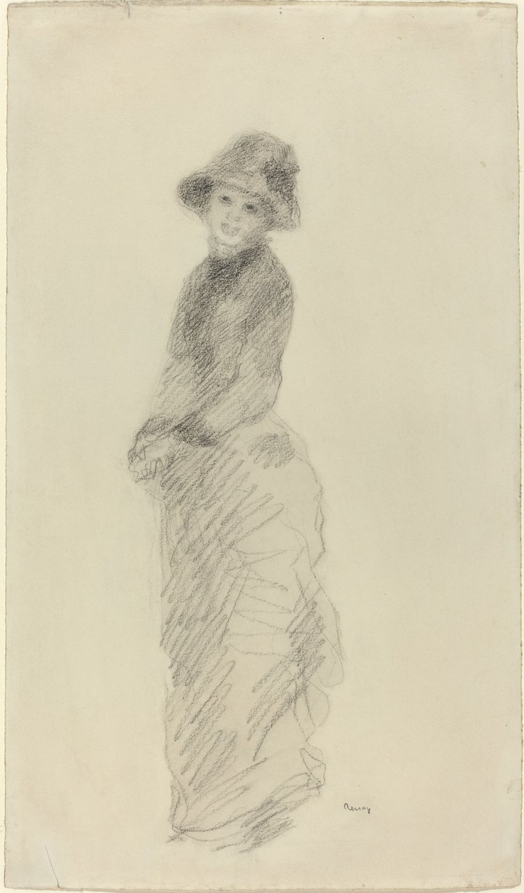 Stehende junge Frau von Auguste Renoir