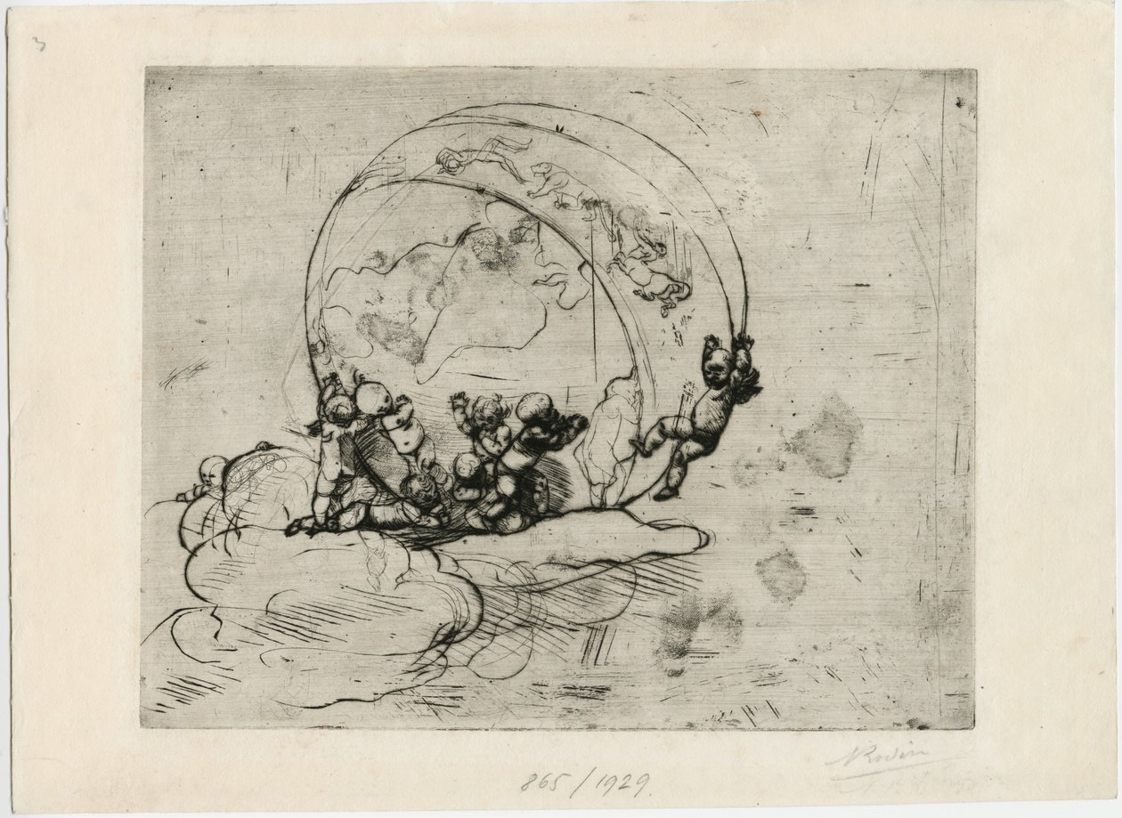 Amoretten, die Welt lenkend von Auguste Rodin
