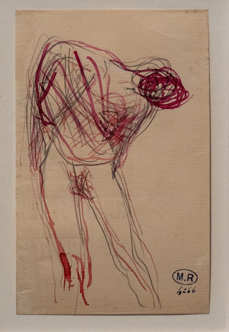 Halbnackte Frau, nach rechts geneigt von Auguste Rodin