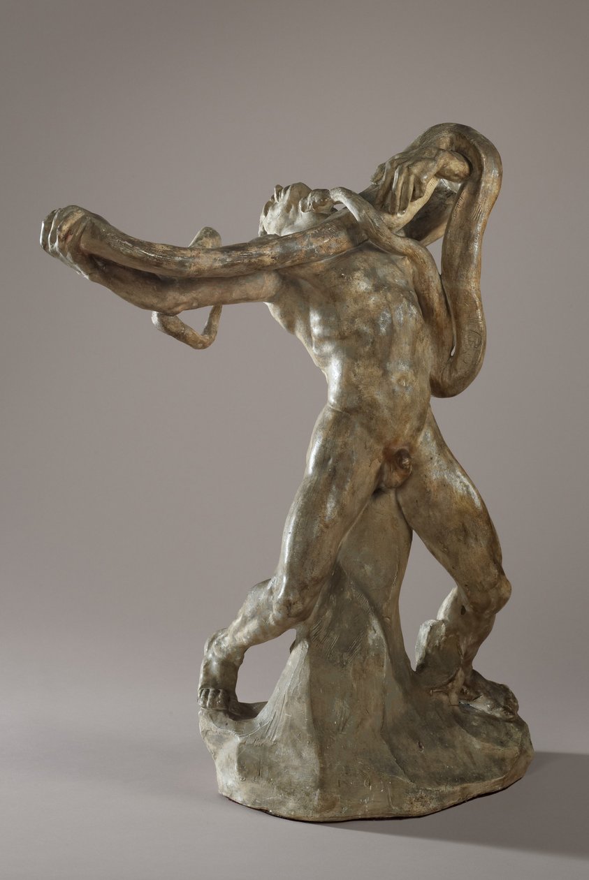 Mann mit Schlange, um 1886 von Auguste Rodin