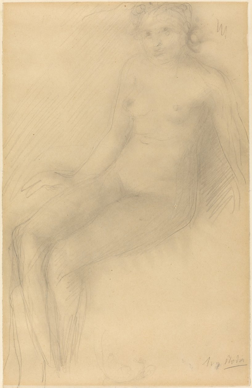 Sitzender weiblicher Akt von Auguste Rodin