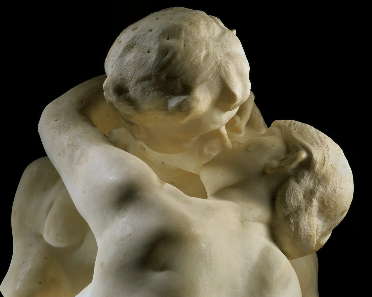 Der Kuss (Detail) von Auguste Rodin