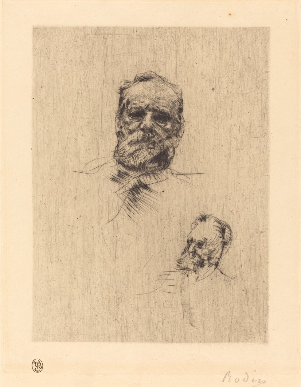 Victor Hugo, von vorne von Auguste Rodin