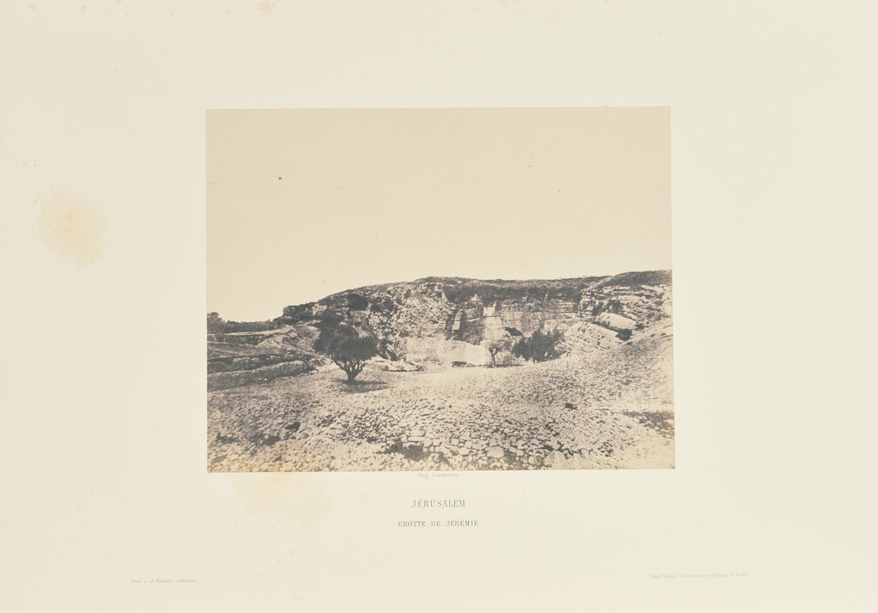 Jerusalem. Grotte des Jeremias von Auguste Salzmann