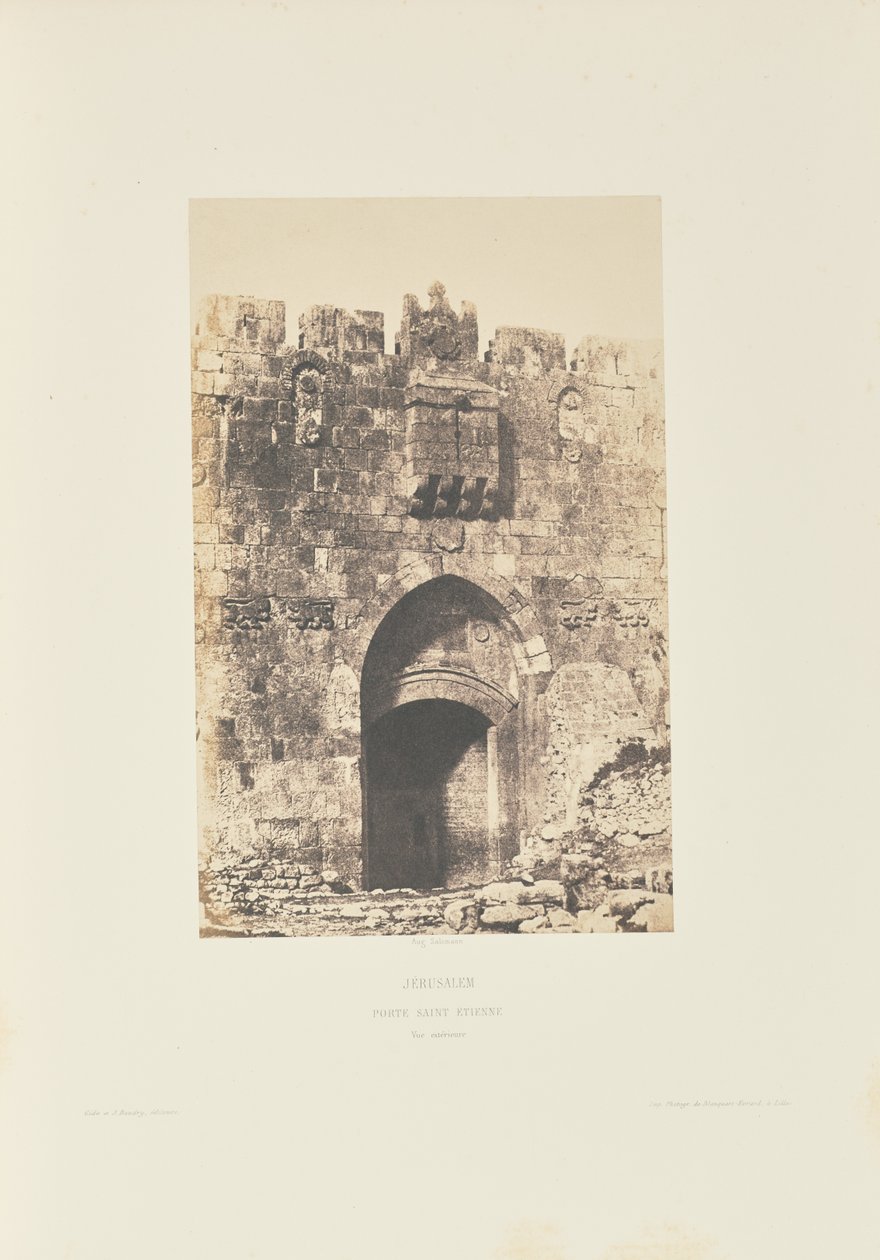 Jerusalem. Stephanstor. Außenansicht von Auguste Salzmann