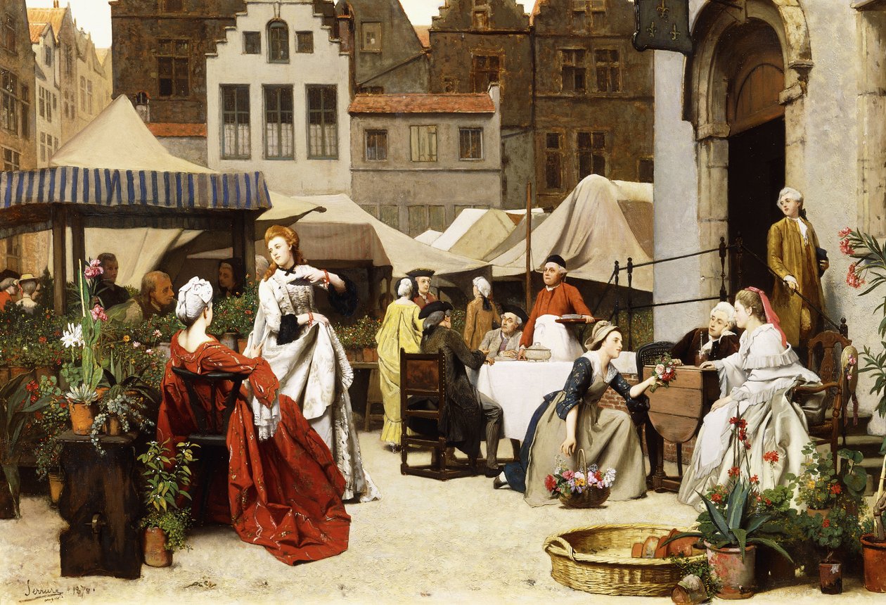 Der Blumenmarkt von Auguste Serrure