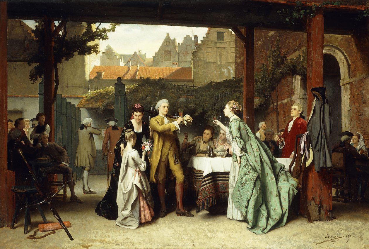 Den Gewinner anstoßen, 1870 von Auguste Serrure