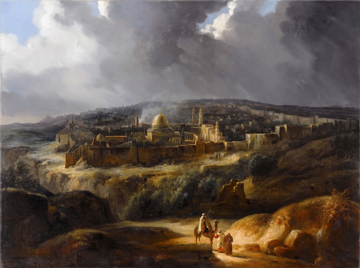 Jerusalem vom Berg Josaphat gesehen von Auguste de Forbin