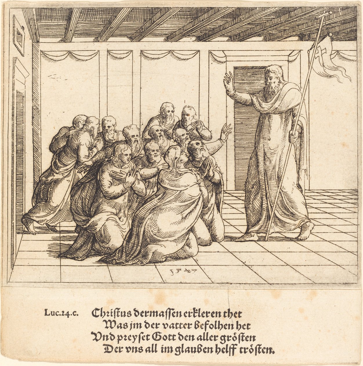 Christus erscheint den Aposteln von Augustin Hirschvogel