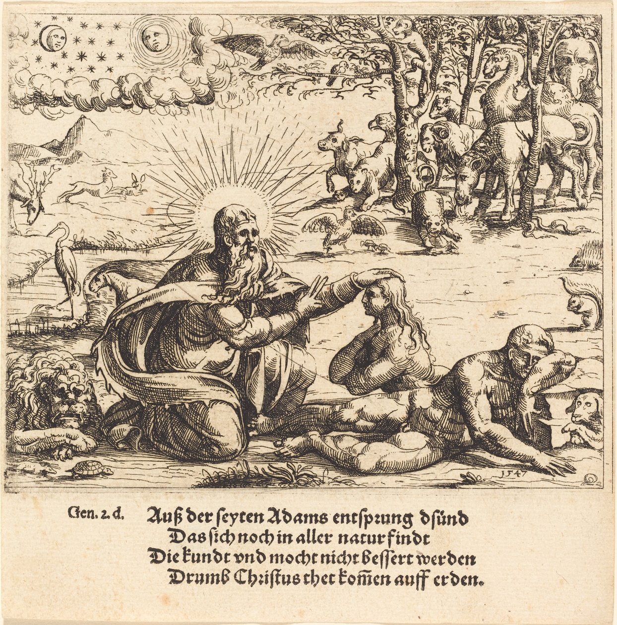 Erschaffung von Eva von Augustin Hirschvogel