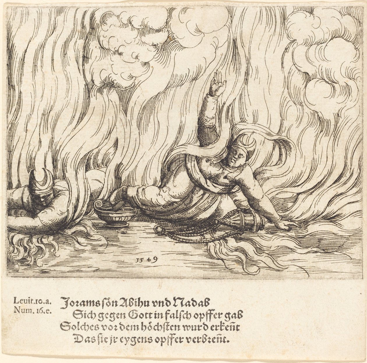 Nadab und Abihu von Augustin Hirschvogel