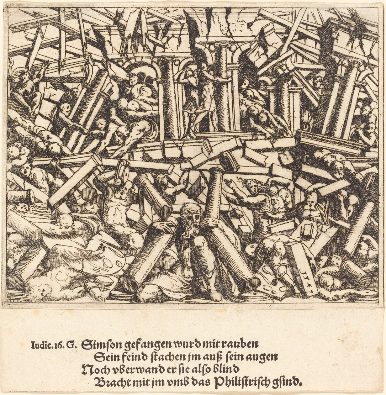 Der Tod von Samson, 1547 von Augustin Hirschvogel