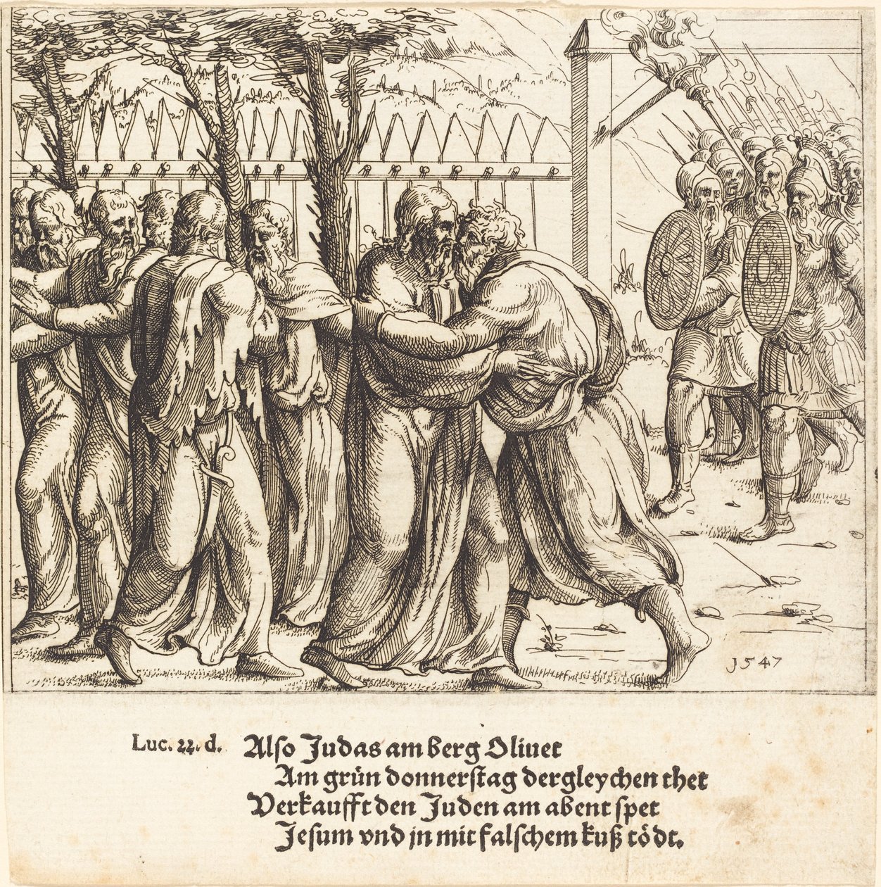 Der Kuss des Judas von Augustin Hirschvogel