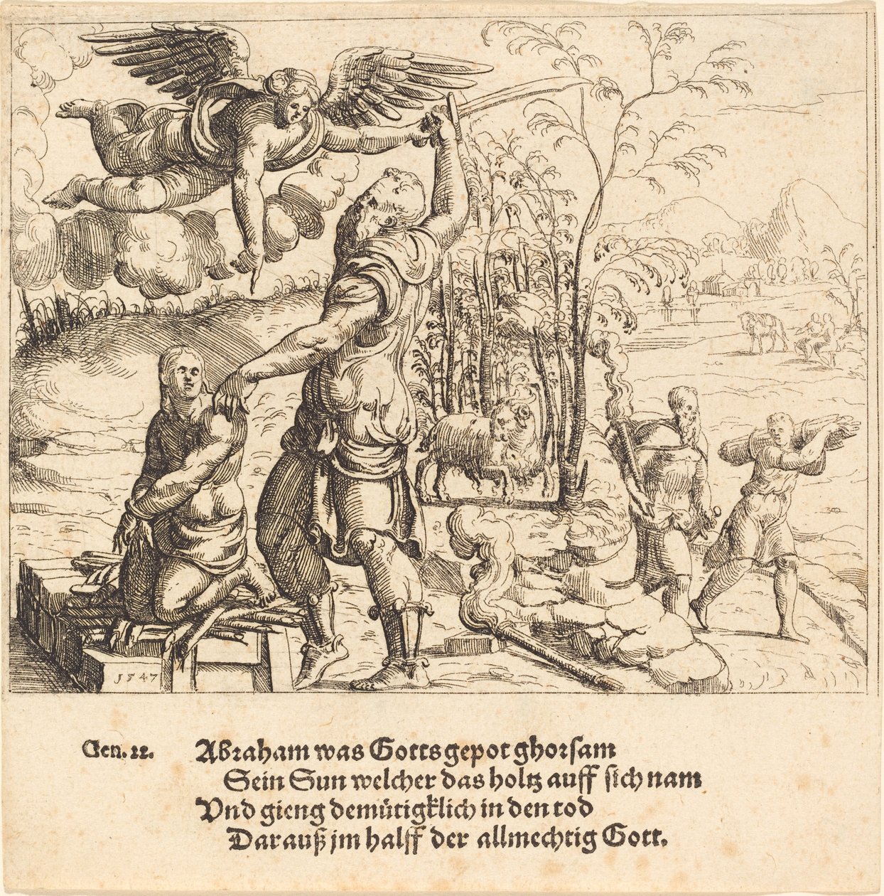 Das Opfer Isaaks von Augustin Hirschvogel