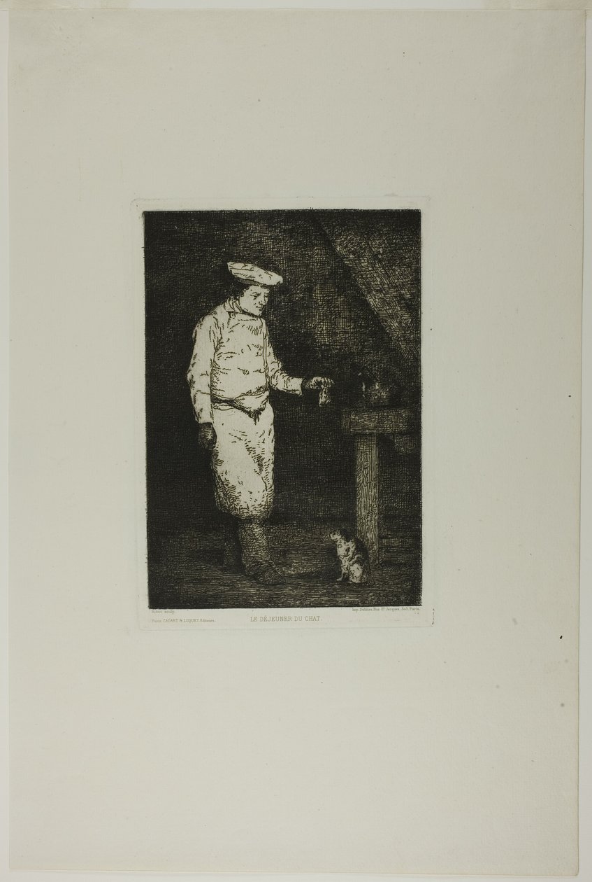 Das Mittagessen der Katze von Augustin Théodule Ribot