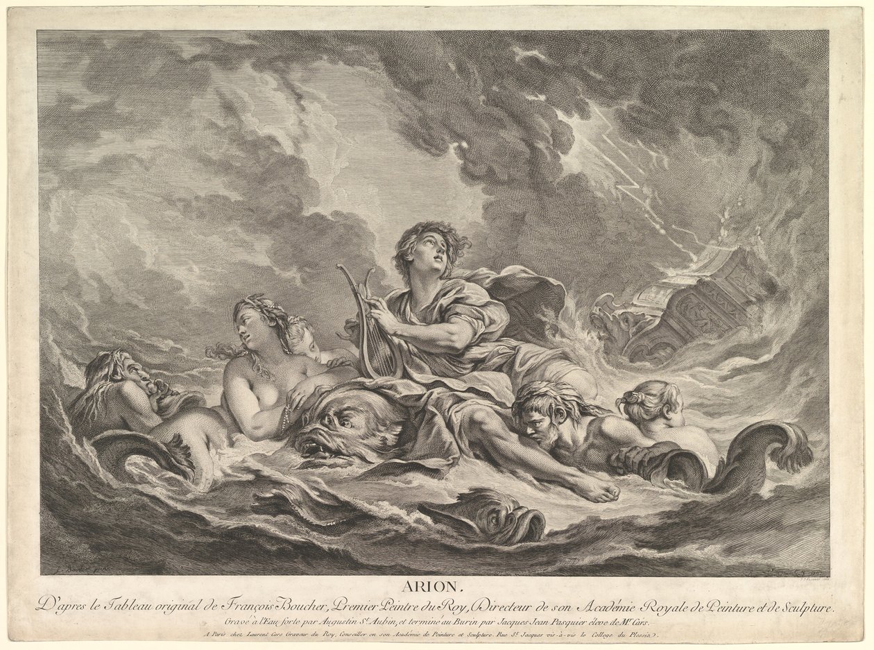 Arion, 1763-66 von Augustin de Saint Aubin
