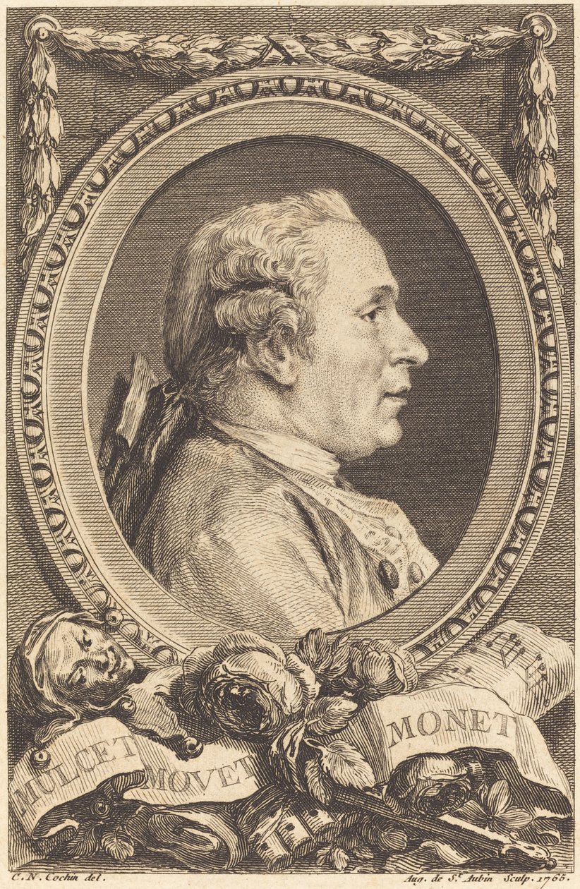 Jean Monnet von Augustin de Saint Aubin after Charles Nicolas Cochin II