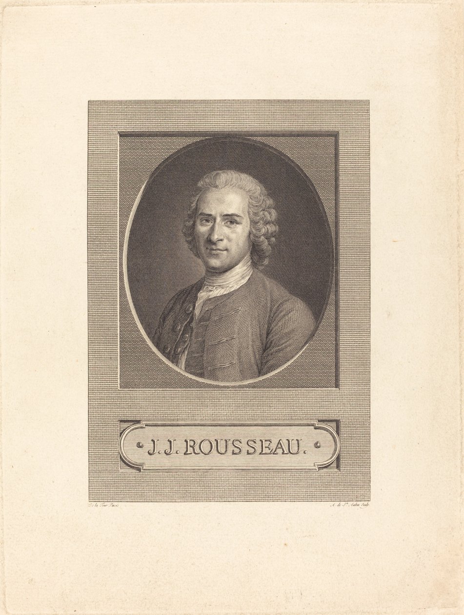 J.J. Rousseau von Augustin de Saint Aubin after Maurice Quentin
