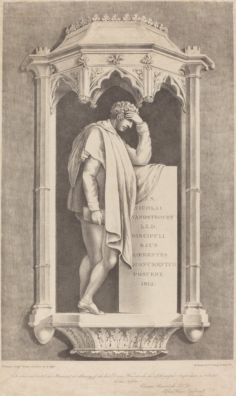 Denkmal für Nicolai Wanostrocht von Augustine Aglio after John Flaxman