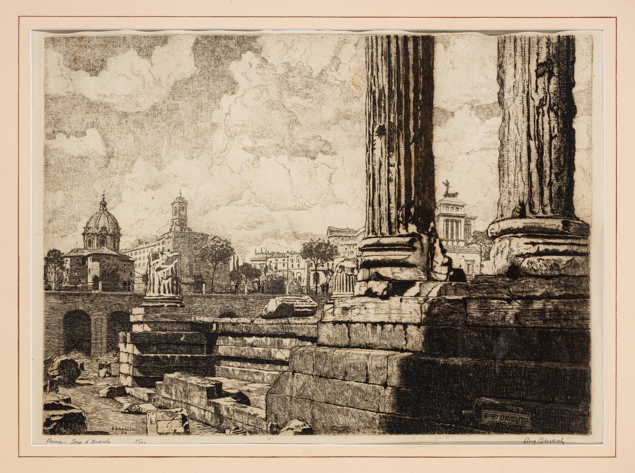Forum des Augustus (Radierung) von Augusto Baracchi