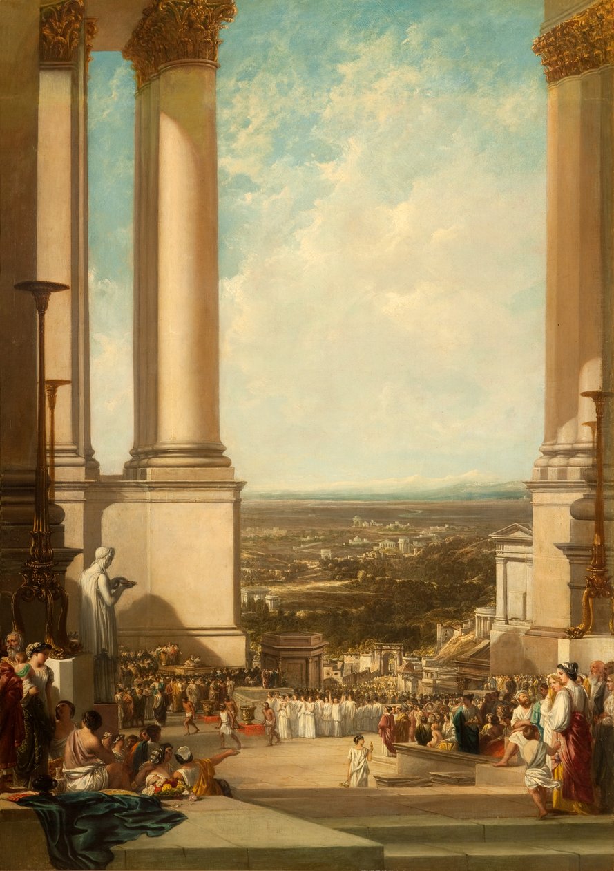 Der Tempel des Äskulap, 1837 von Augustus Wall Callcott
